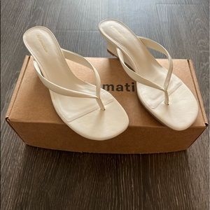 Reformation Amelia Thong Wedge Heels